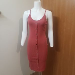 Rose rib knit midi dress sizes S-XL